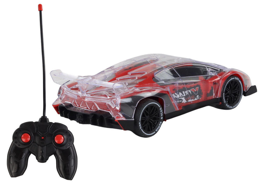 Remote Controlled Rc Sports Car 1:16 Scale Red Lights