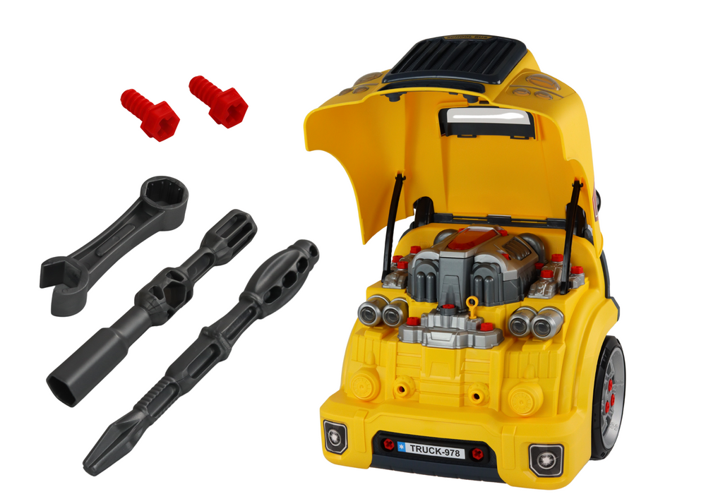 Workshop Engine Bus Disassembly Diy Kit Yellow