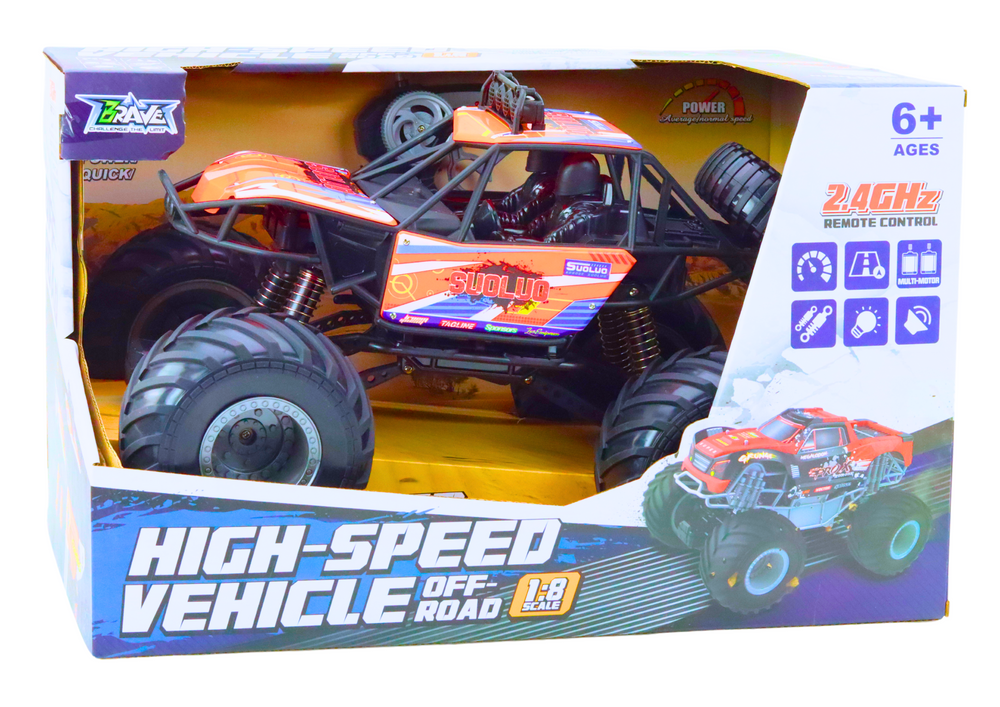 Off-road Remote Controlled Rc Car 1:8 Shock Absorbers Orange