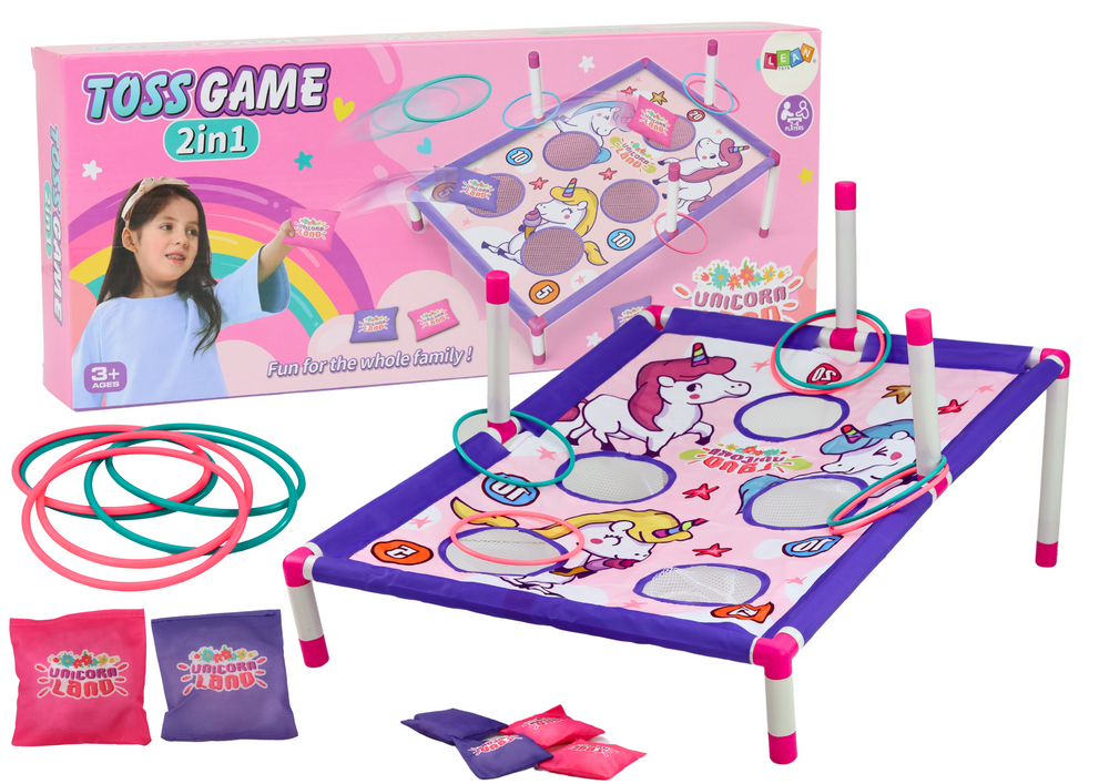Jeu d'arcade Hoop Bag Throw 2in1 Unicorn Board