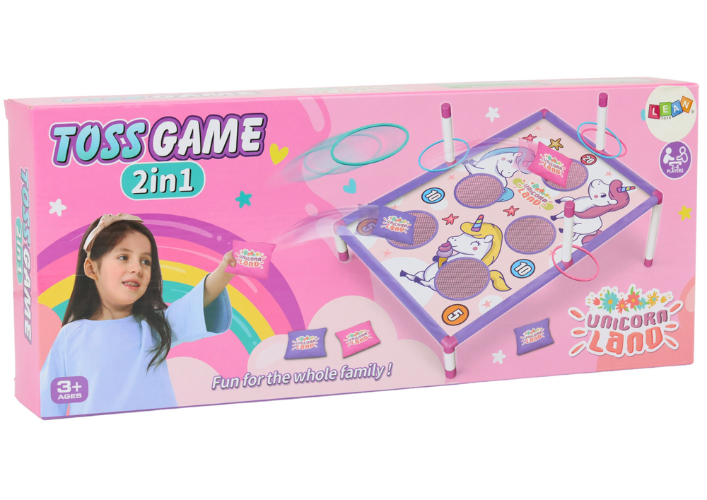 Jeu d'arcade Hoop Bag Throw 2in1 Unicorn Board