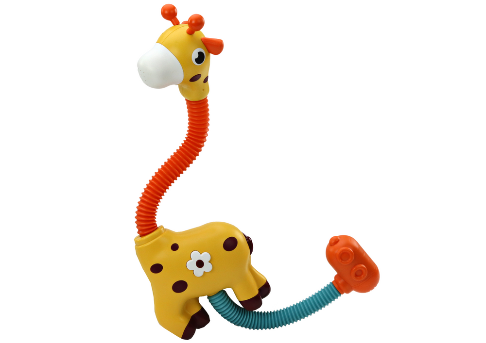 Yellow Giraffe Bath Toy Shower Sprinkler