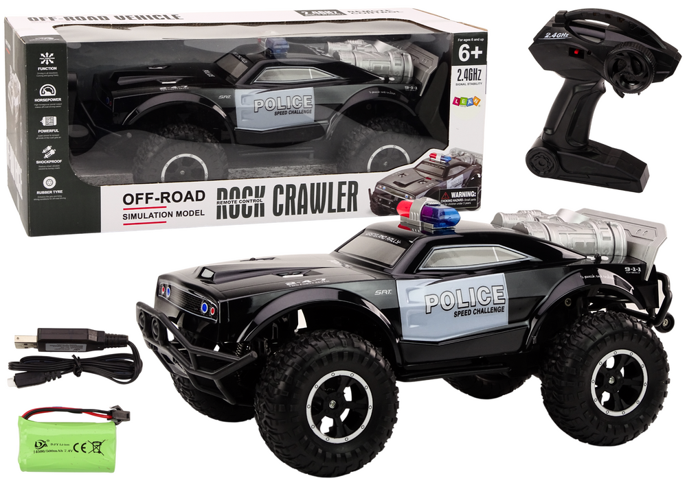 Off-road Remote Controlled Police Car Rc 1:8