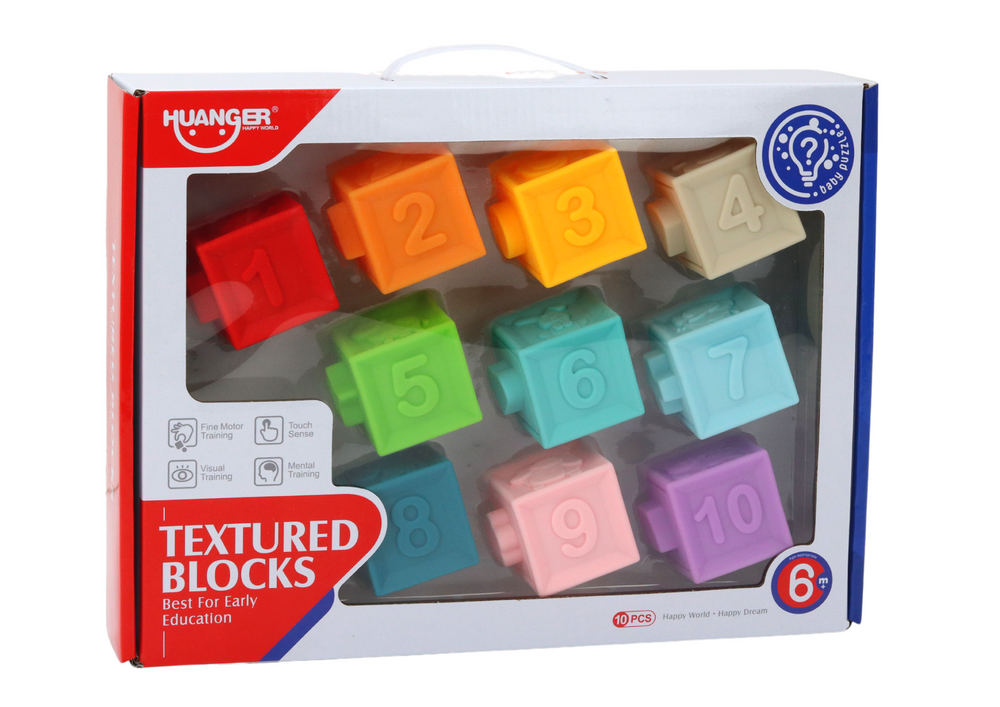 Educational Puzzle For Toddlers Blocks Shapes Numbers