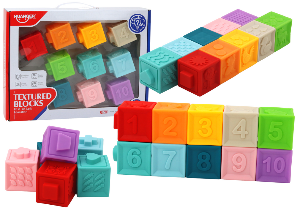 Educational Puzzle For Toddlers Blocks Shapes Numbers