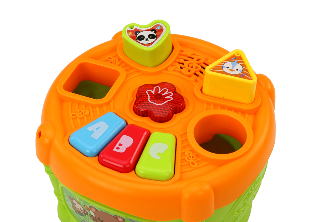 Interactive Educational Drum Shapes Green And Orange