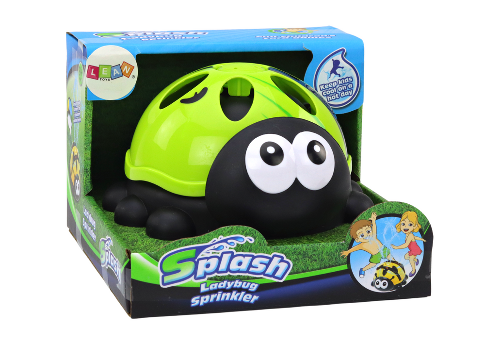 Castle Sprinkler Ladybug Green Water Fountain