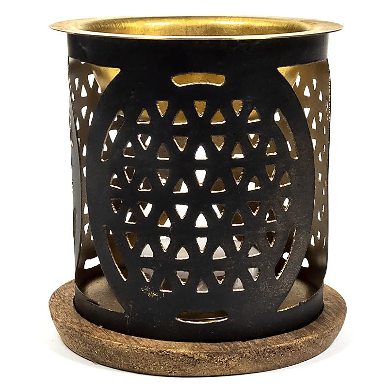 Aromafume oliebrænder Flower Of Life --sæt med 2 stk - 8x9cm; 120 g