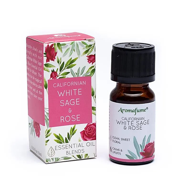 Bílá šalvěj & růžový esenciální olej směs Aromafume -- balení 3 ks - 10 ml