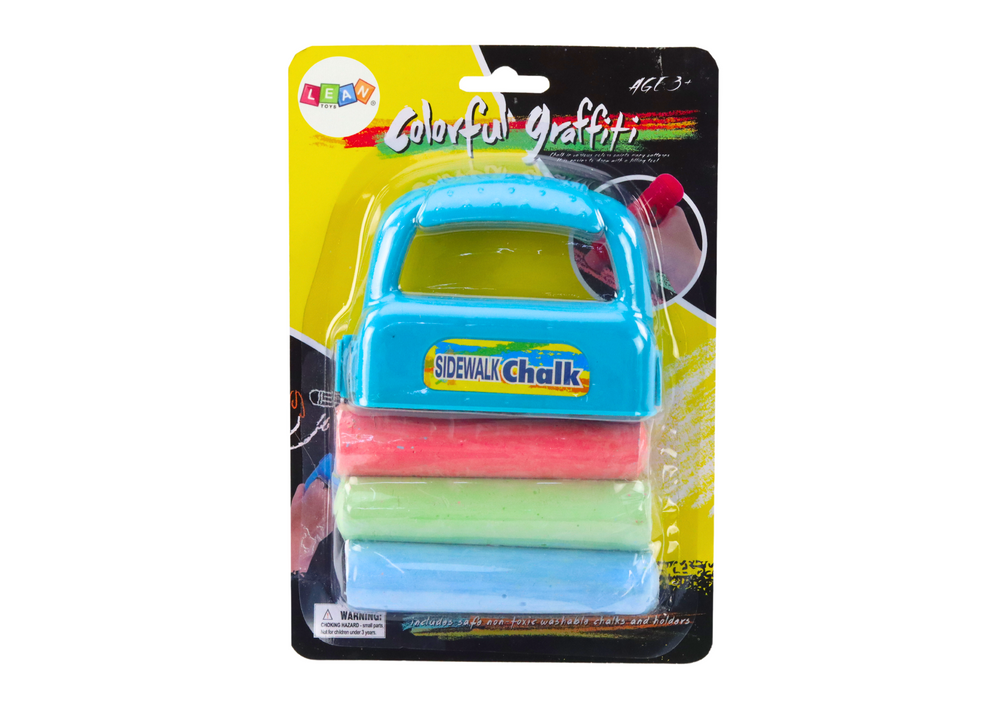 Set Of Chalks With Handle Thick Sidewalk Chalk Blue 3 Pcs