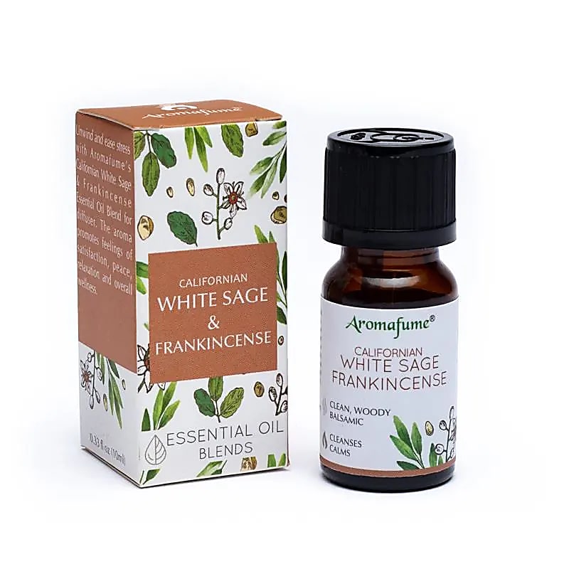 Hvid salvie & røgelse æterisk olie Aromafume -- pakke med 3 stk - 10 ml