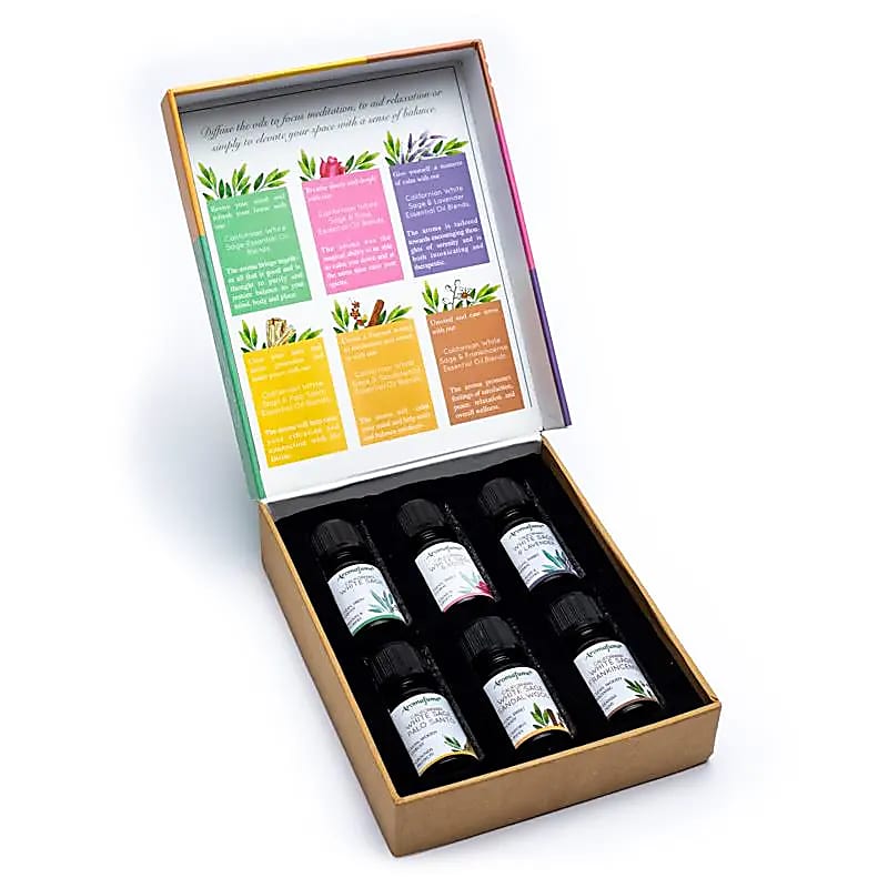 Sada 6 vonných směsí šalvějových esenciálních olejů - 6x10ml