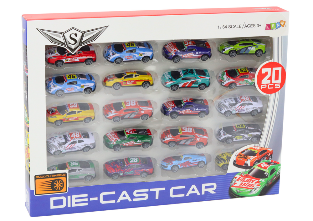 Set Spielzeugautos Spring Springs Sport-Rennwagen 1:64 20-tlg.