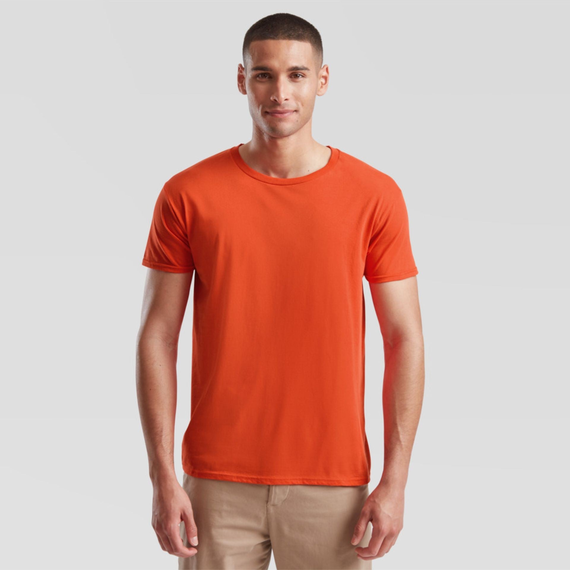 Camiseta Fruit Of The Loom Iconic 150 T Naranja Oscuro