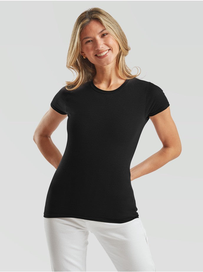 Camiseta Mujer Fruit Of The Loom Iconic 150 T Negro