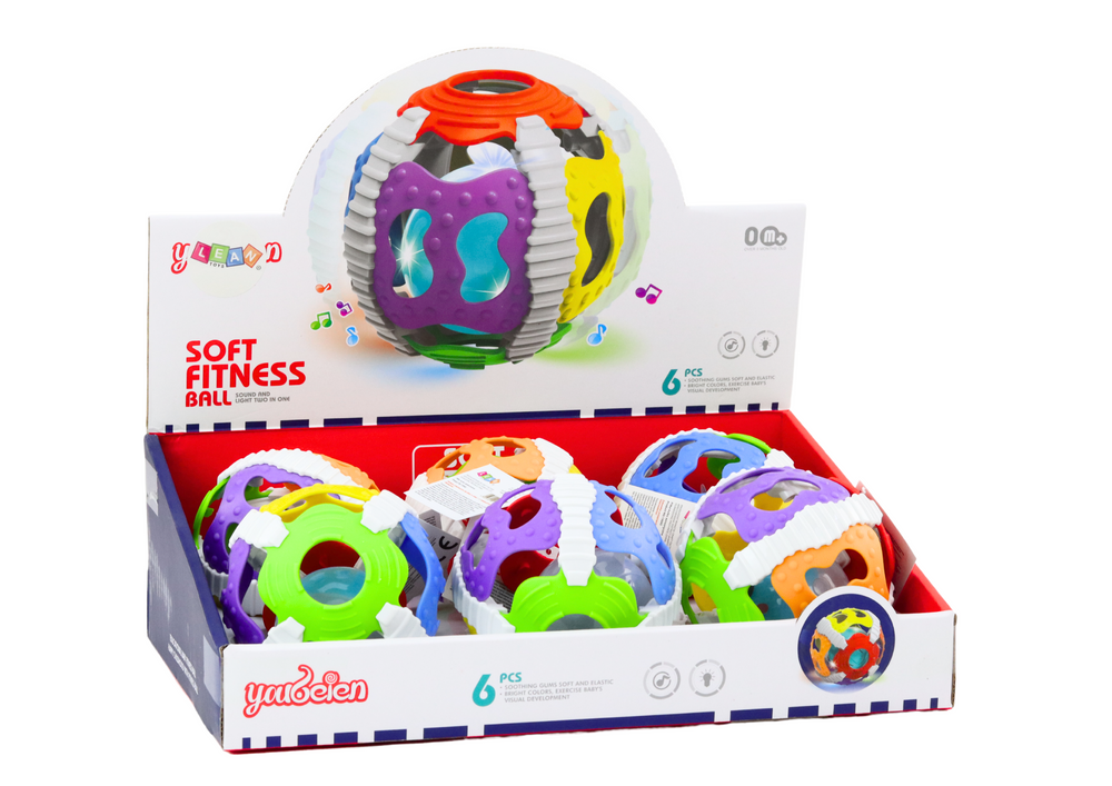 Sensory Ball For Babies Rubber Lights Sounds Colorful
