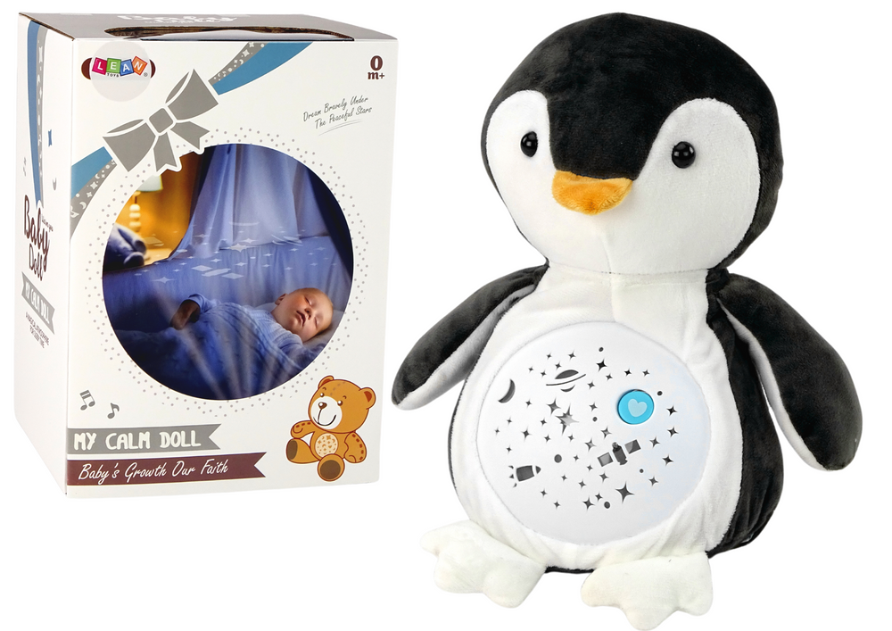 Teddy Bear Sleeping Lights Sounds Night And Day Mode Penguin
