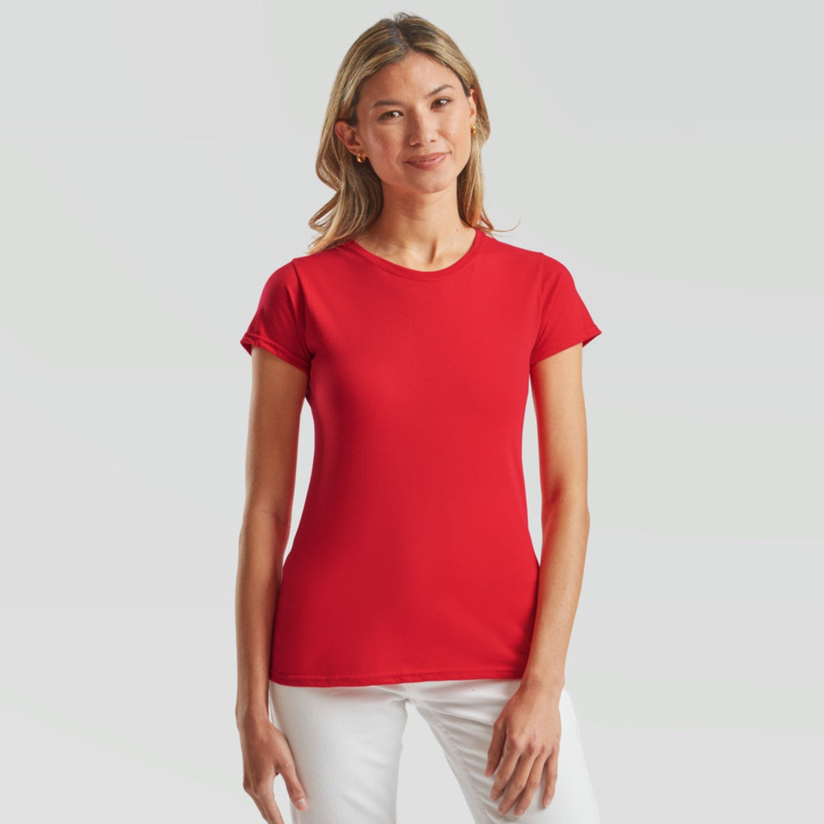 Camiseta Mujer Fruit Of The Loom Iconic 150 T Rojo