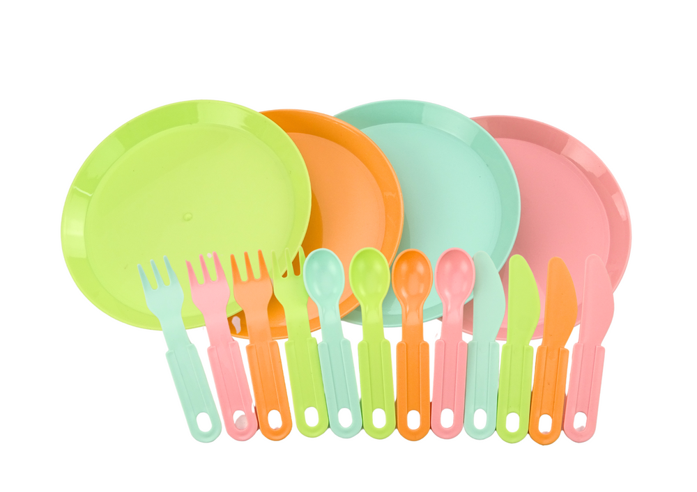 Fruit Cutting Set Salad Cutlery Tray Foodstuffs 25 Pcs.