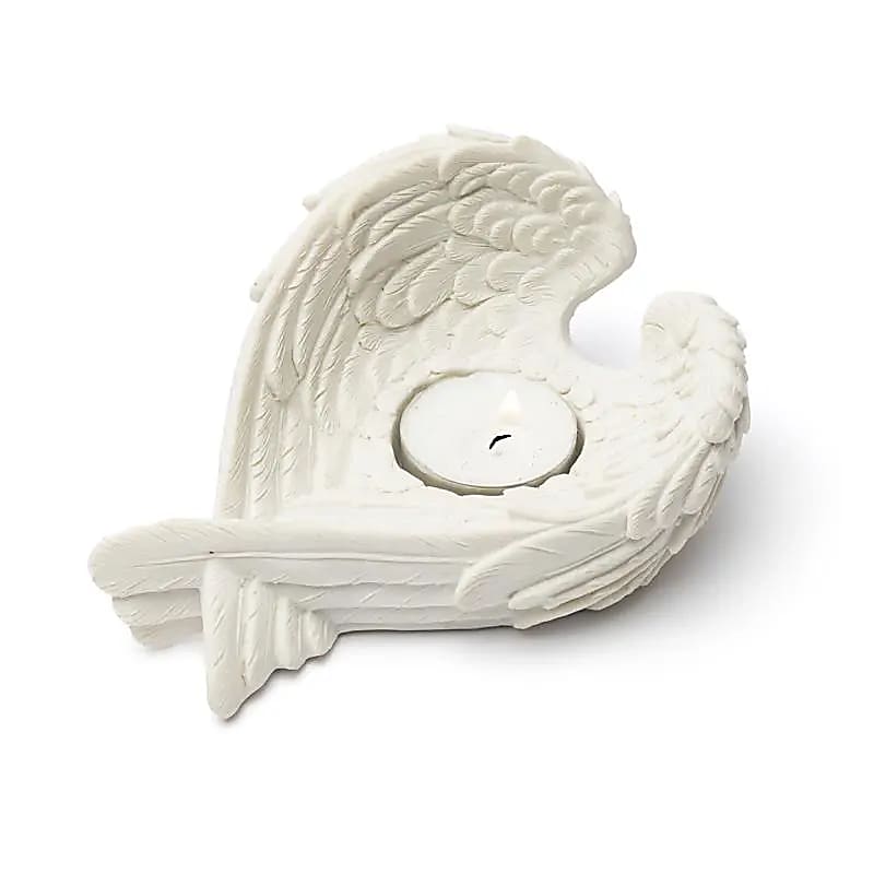 Svietnik na čajovú sviečku Angel Wings - ±15 cm; ±230 G