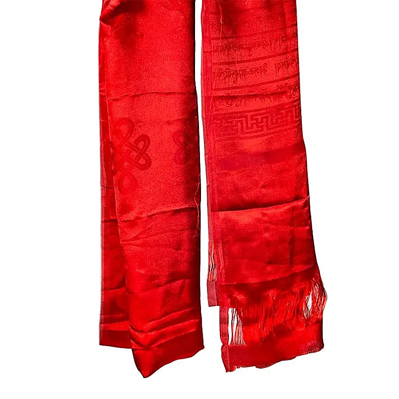 Mantón tibetano Kathag rojo xl - juego de 2 piezas - 240 cm