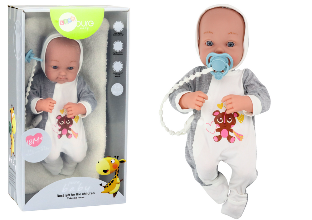 Baby Doll With Pacifier Blanket Bodysuit Accessories Set 35 Cm