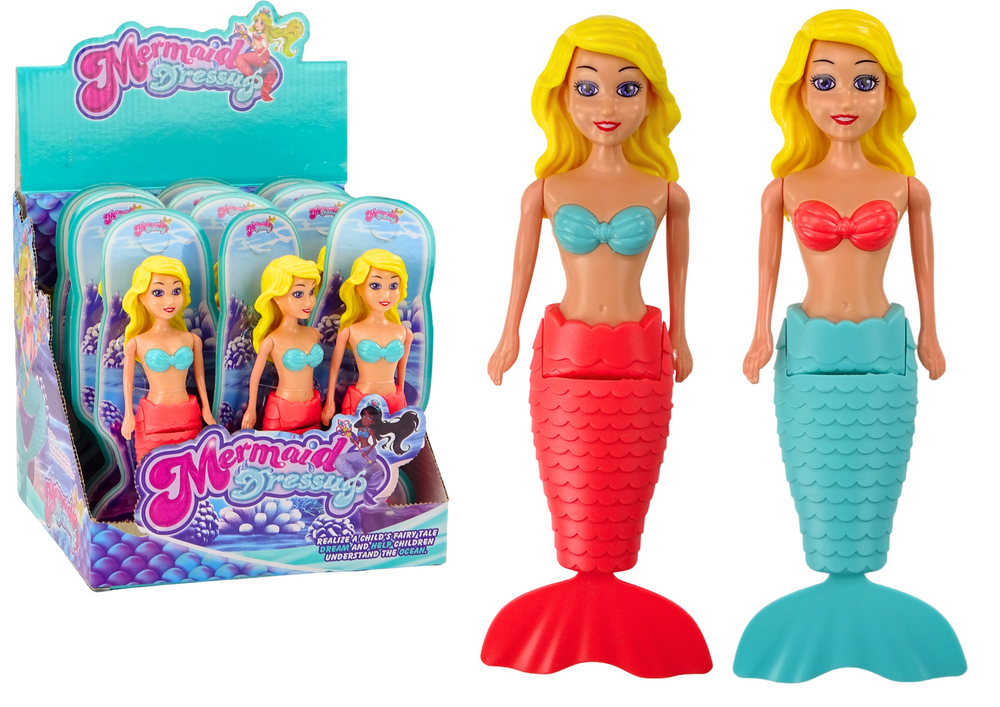 Mermaid Bath Wind Up Water Floating Turquoise Pink Doll Mix