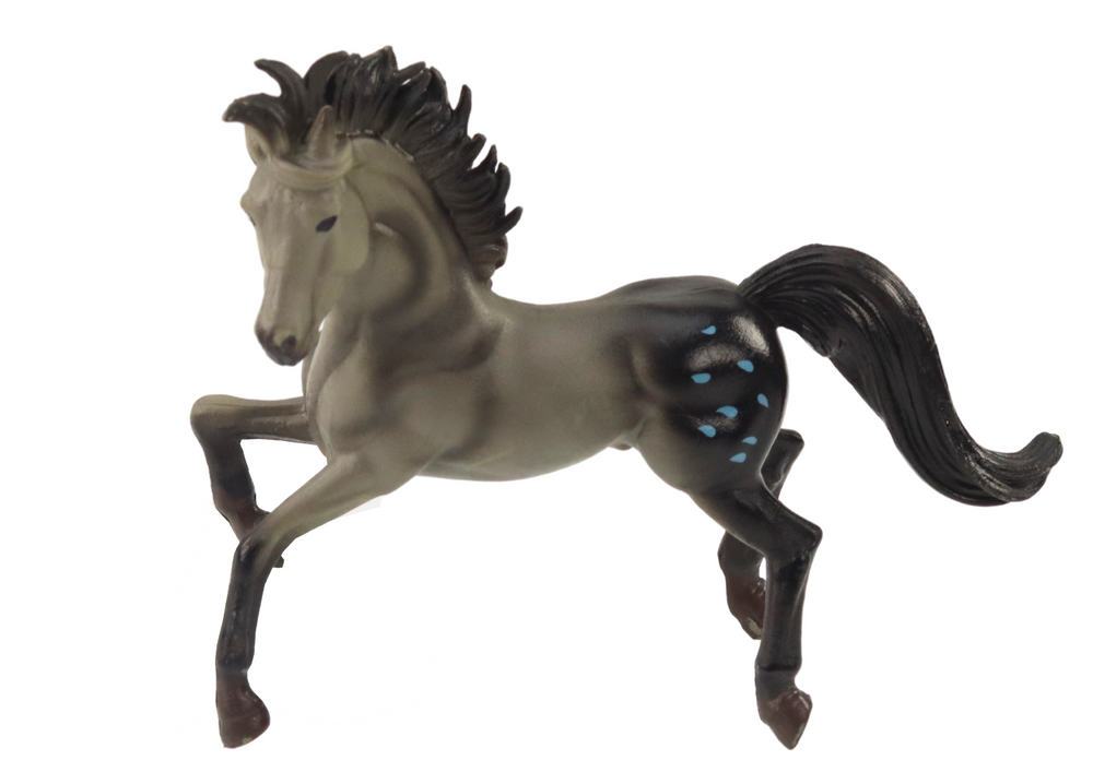 Horse Figurine Brown Gray Horse Standing Stable Farm Cute Horse