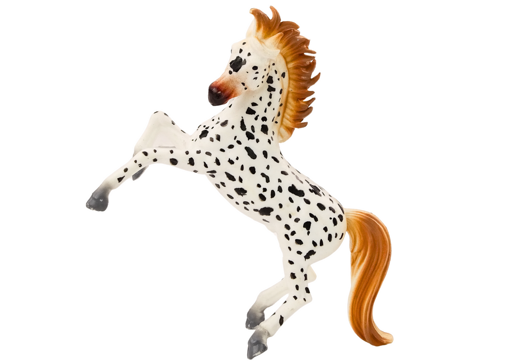 Horse Figurine White Horse With Polka Dots Standing Stable Farm Cute Horse