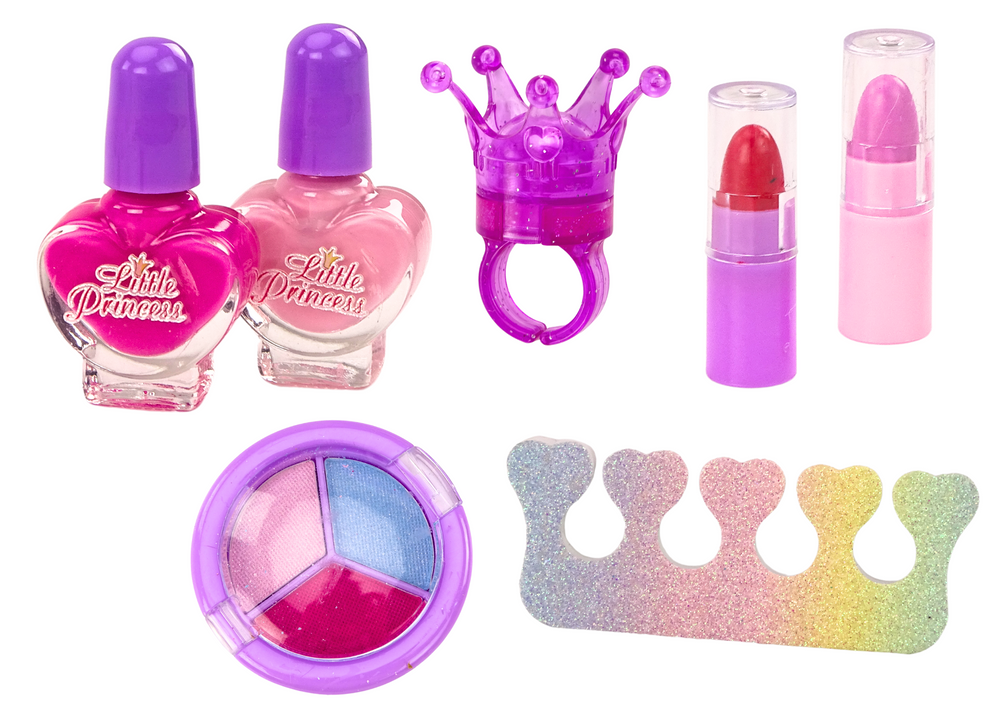 Beauty Set In Plush Cosmetic Bag Unicorn Nail Polish Shadows