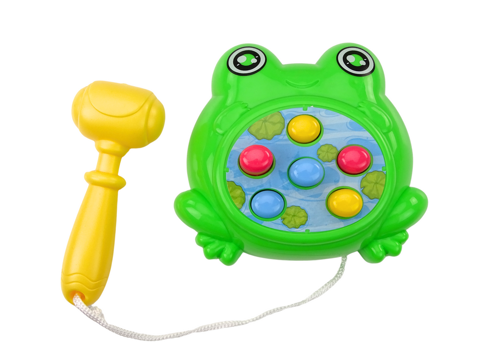 Mini Game Wac A Mole Frog Hammer On A String Green