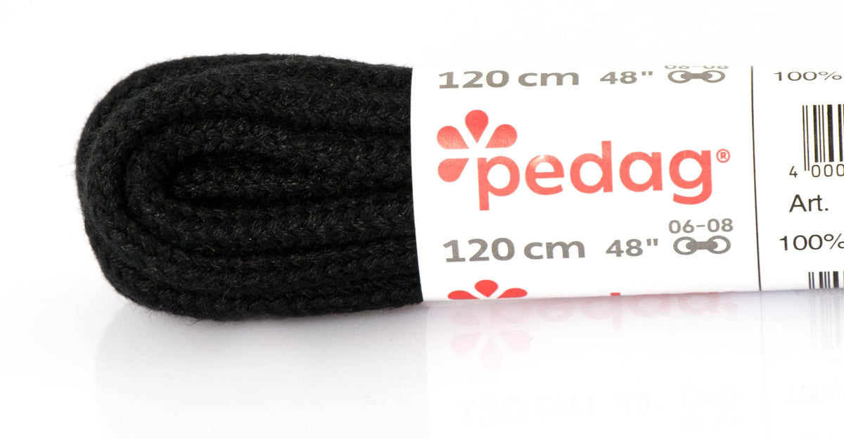 Sznurowadła Pedag Okrągłe Grube 120 cm Czarne