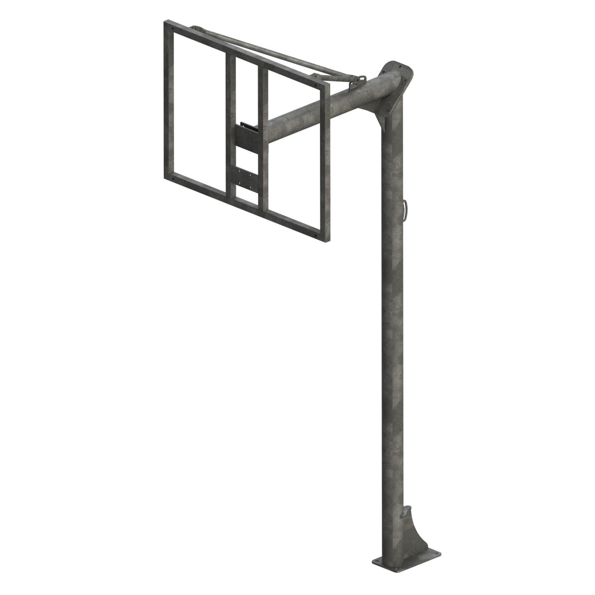 Set Galvanised Antivandal Minibasket Hoop 114 Mm Includes Hoops Nets And Backboards