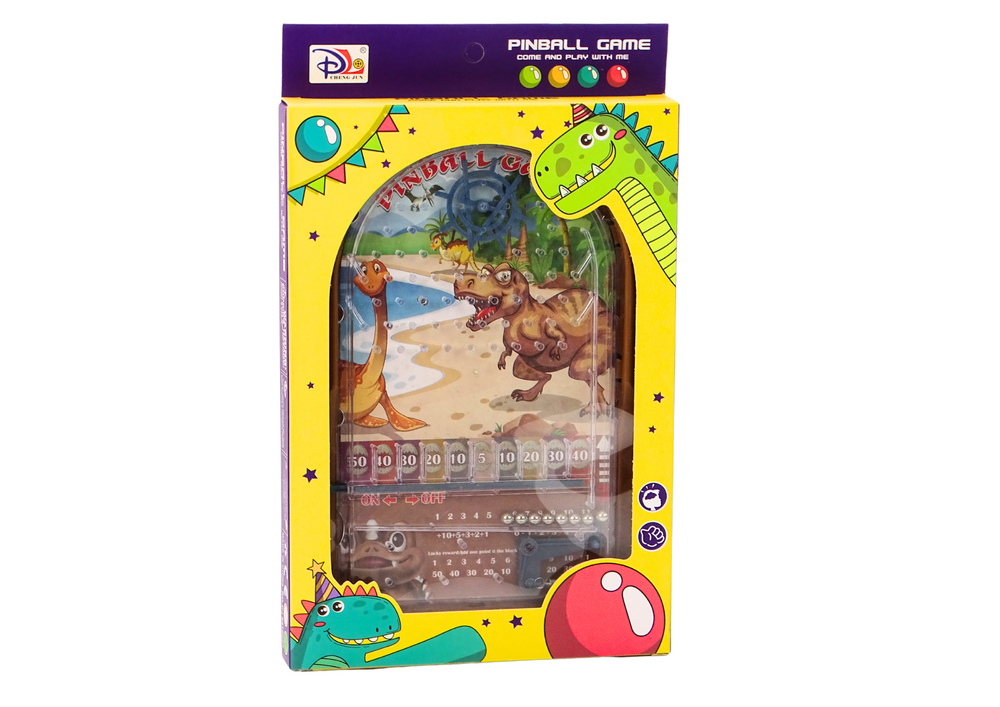 Pinball Arcade Game Dinosaurs Brown Stand