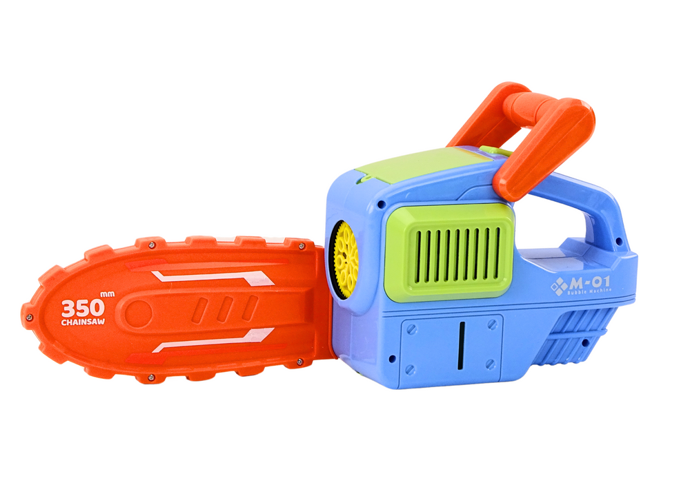Blue Chainsaw Bubble Machine