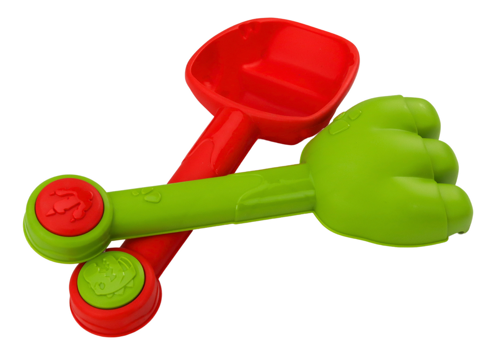 Sand Bucket Set With Shower Spatula Rake Molds Dinosaurs