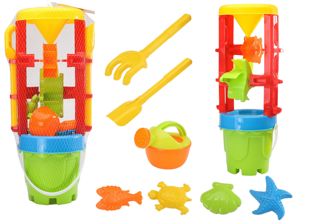 Set Of Sand Toys Large Grinder Bucket Colorful Molds