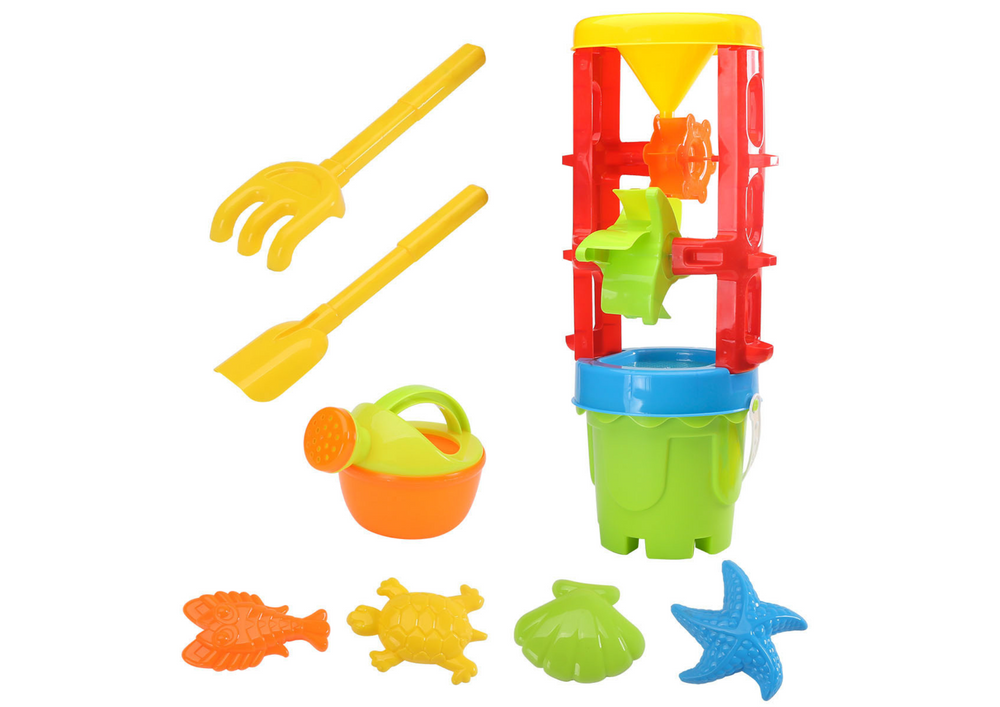 Set Of Sand Toys Large Grinder Bucket Colorful Molds