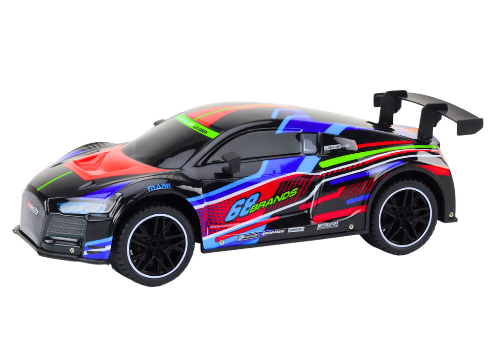 Rc Sports Car 1:10 25km/h Lights Black