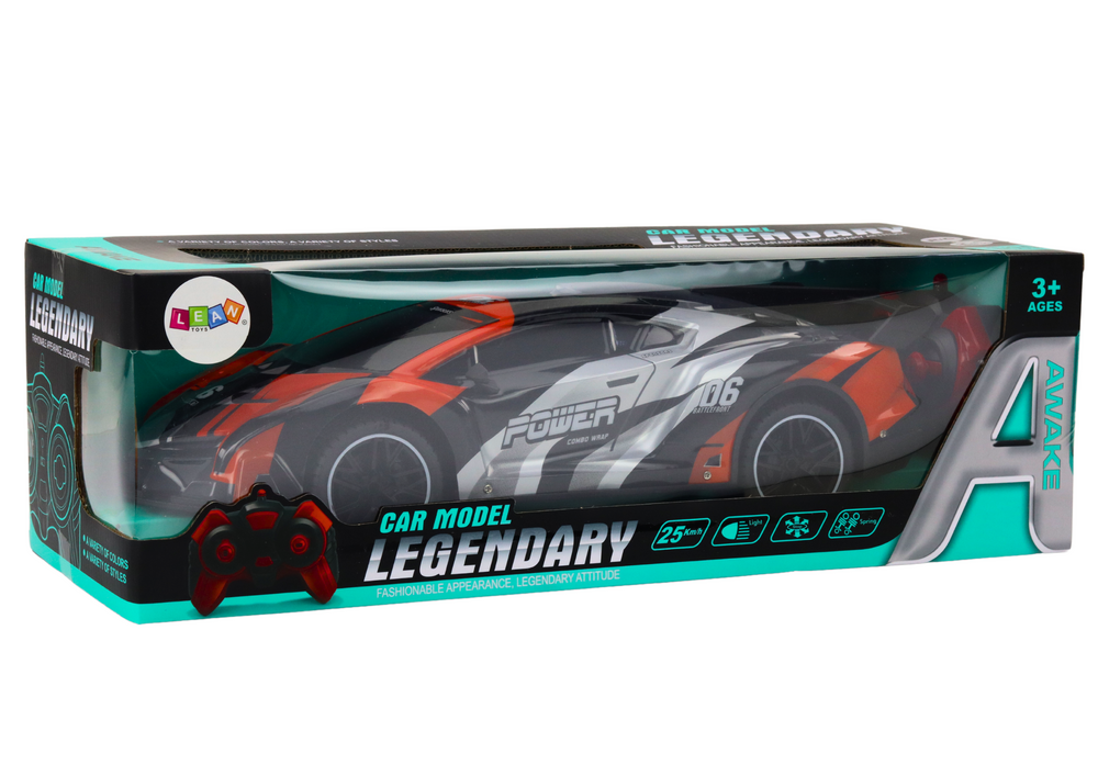 Remote Controlled Sports Car Rc 1:10 Orange Speed up To 25 Km/h
