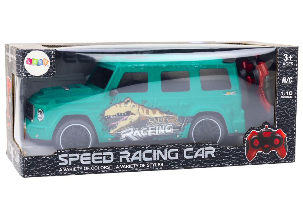 Remote Controlled Rc Car With Dinosaur 1:10 Scale Green