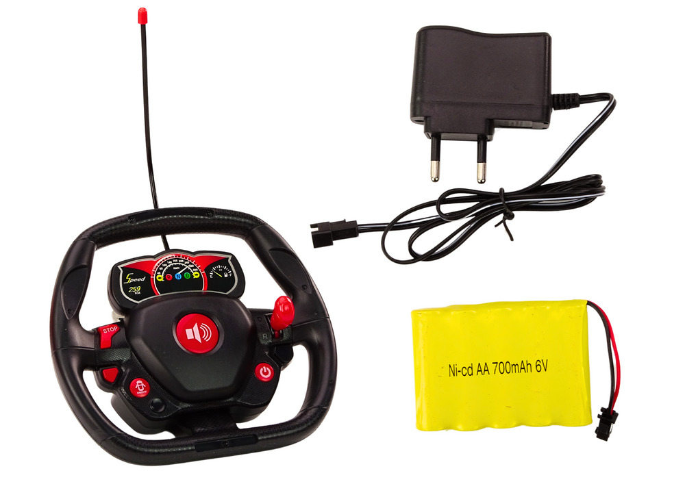 Carro esportivo com controle remoto Rc 1:12 abrindo portas azuis