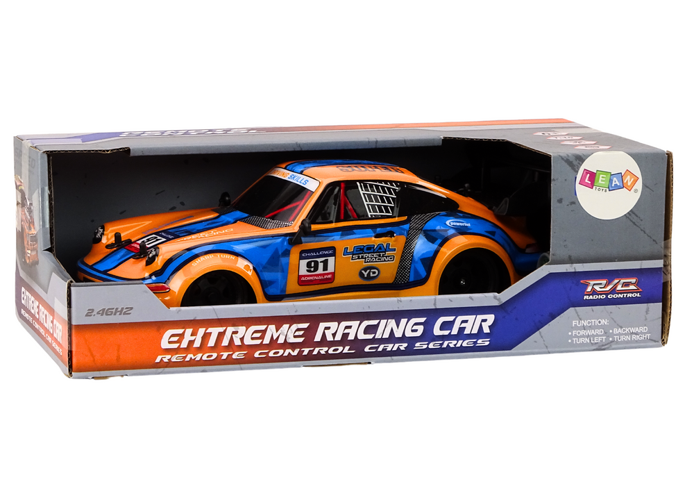 Rc Remote Control Car 1:16 Rubber Wheels Drift Orange