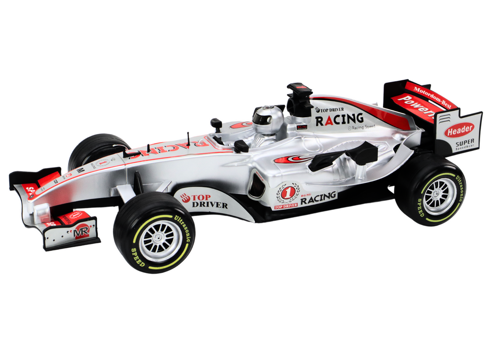 Remote Controlled Rc Racer 1:12 Silver Lights Sounds