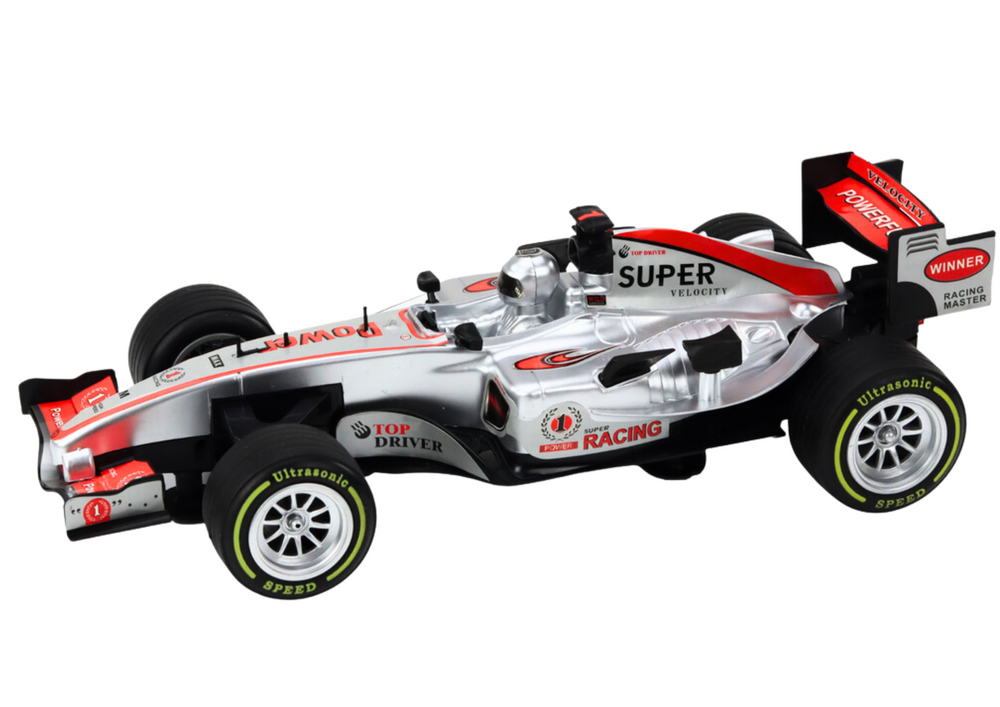 Racer Sports Car With 1:9 Drive Silver Sounds