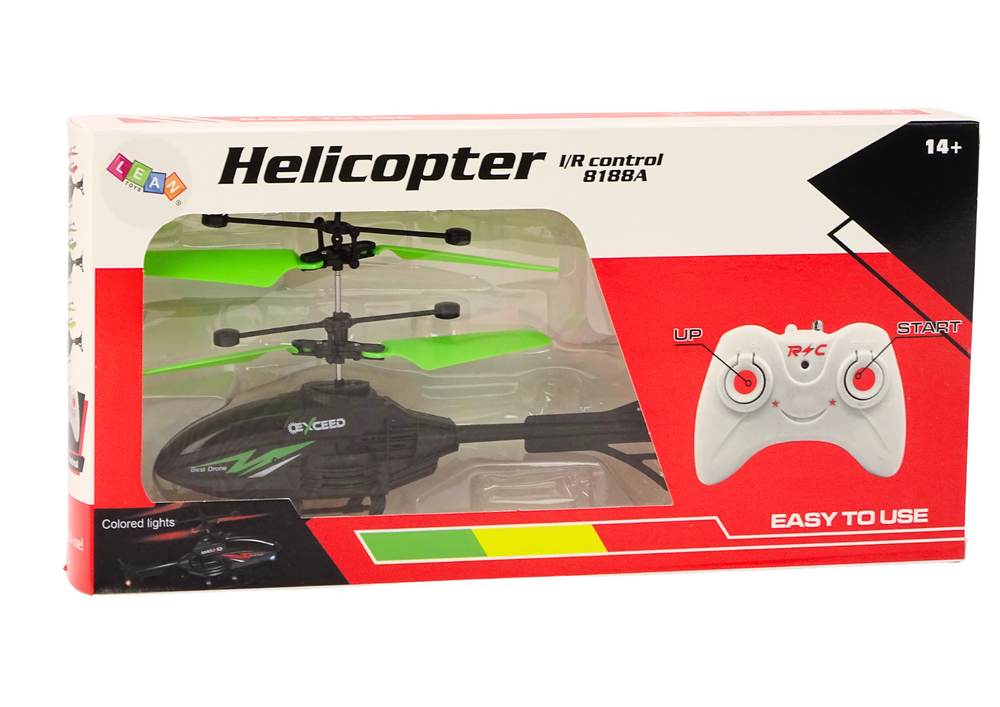 Remote Controlled Rc Helicopter Gyroscope Green
