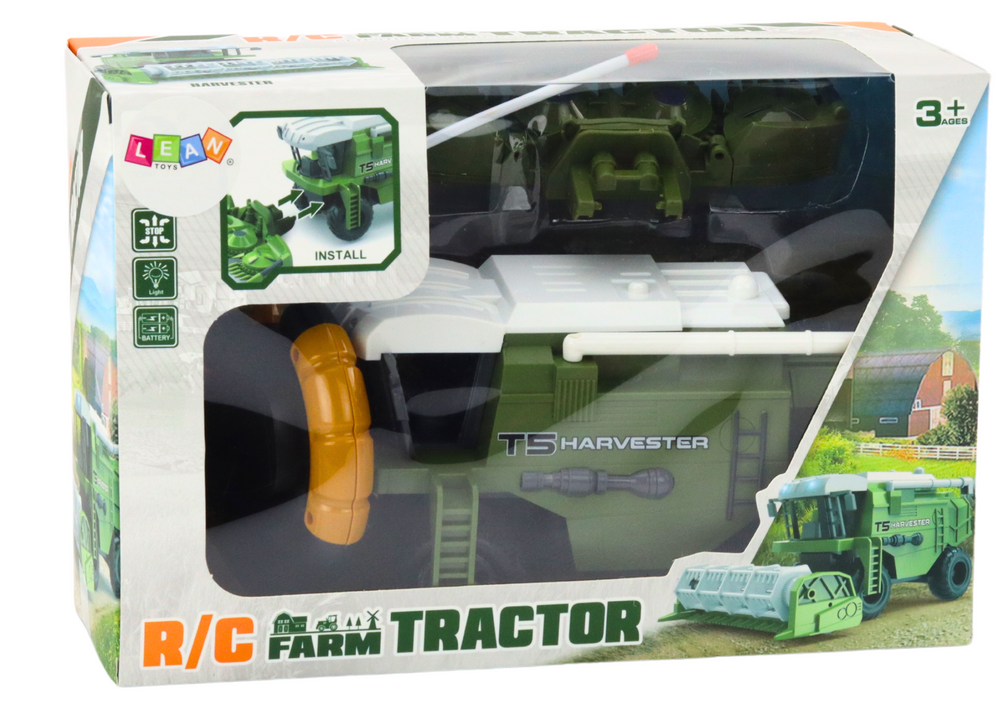 Rc Agricultural Combine Harvester Remotely Controlled Agricultural Machine Green