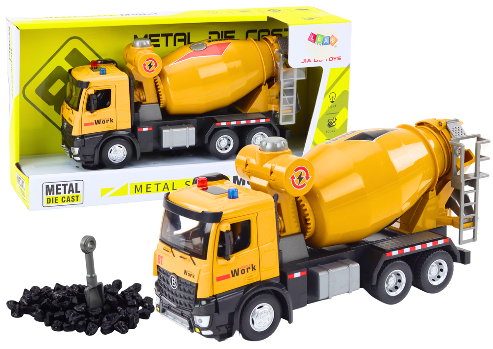 Yellow Concrete Mixer Truck Friction Drive Light And Sound