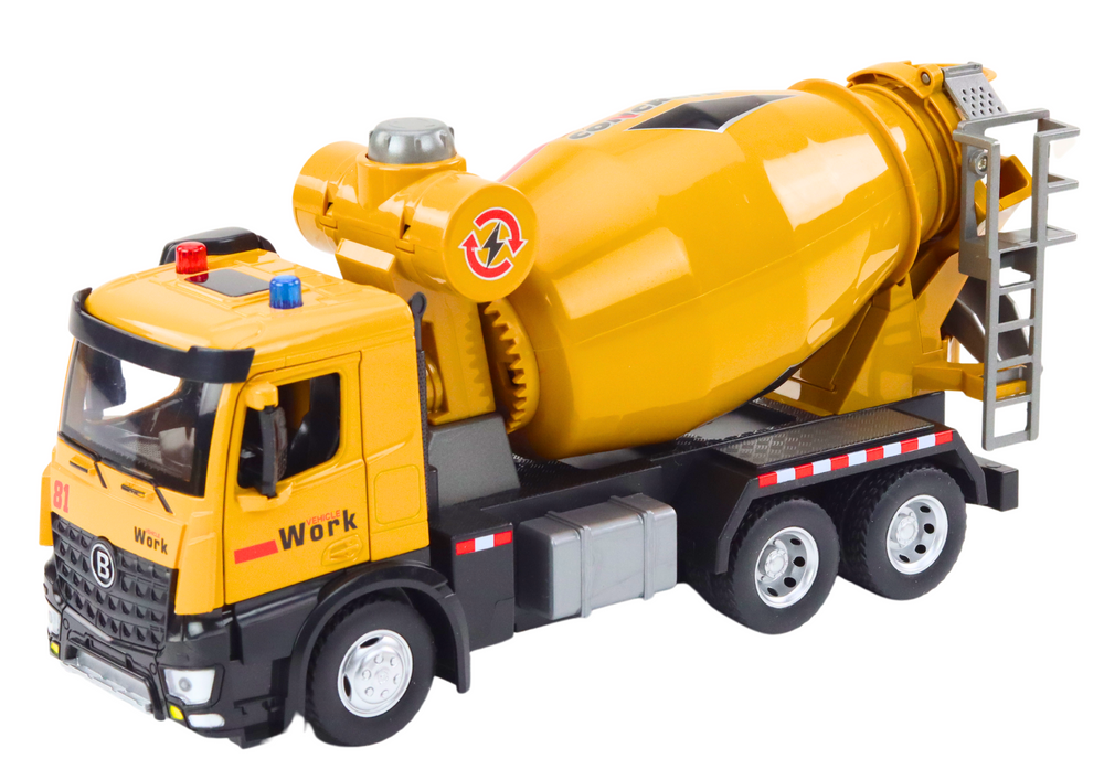 Yellow Concrete Mixer Truck Friction Drive Light And Sound