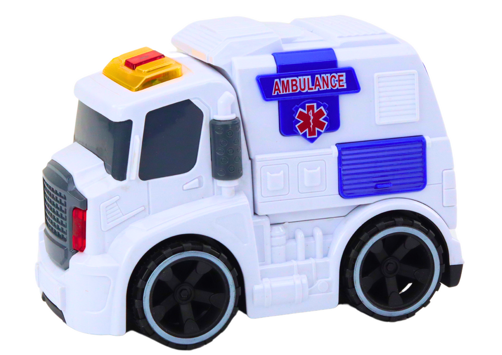 Ambulance Ambulance Geluiden Lichten Rijden Auto Ambulance Wit